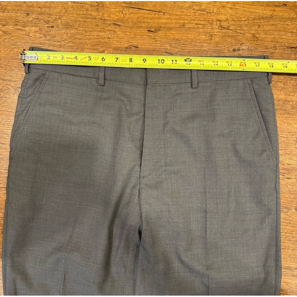Polo Ralph Lauren Gray Purple Label Italy Straight Wool Trousers Pants Men 34x32 - Picture 10 of 12